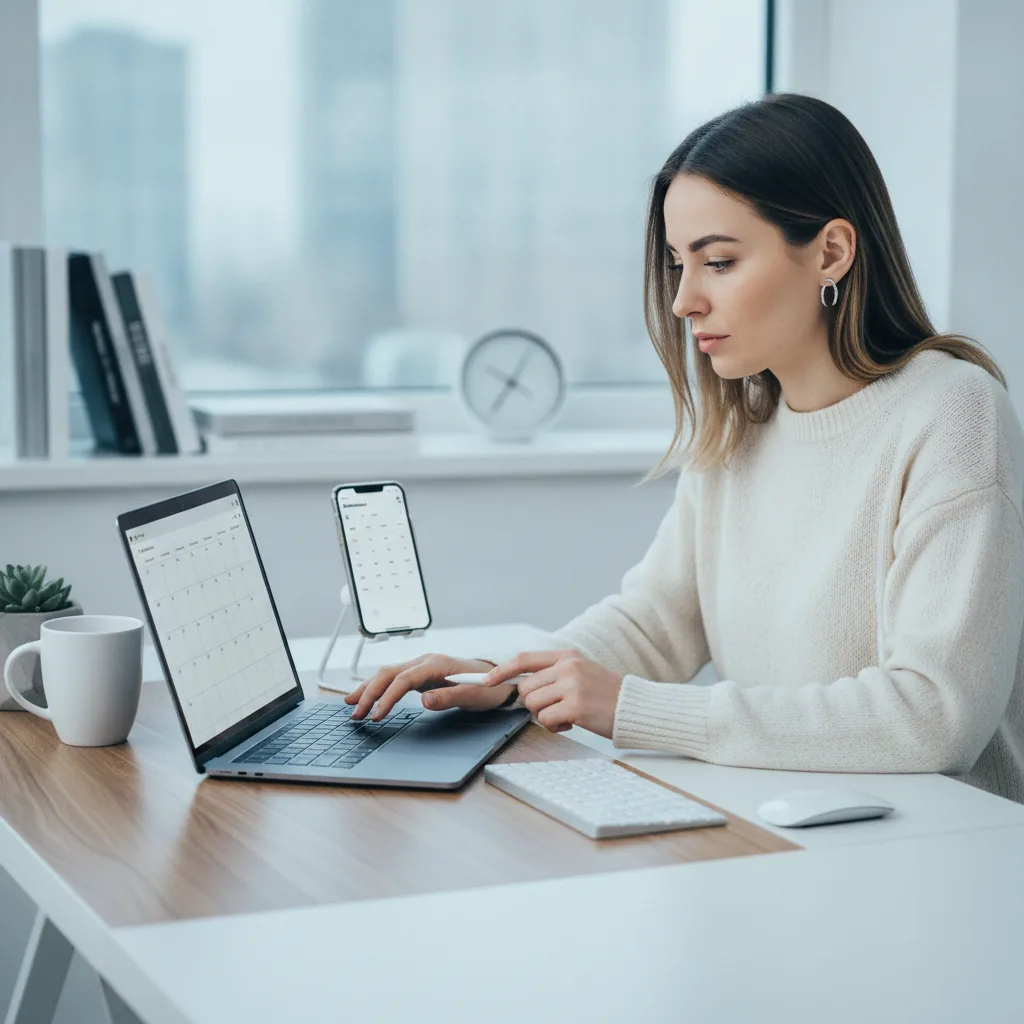 real photo of a social media manager working