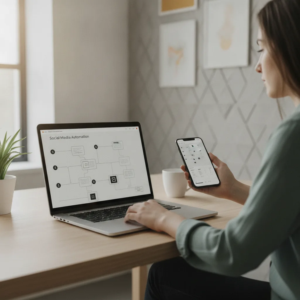 square real photo of a social media manager